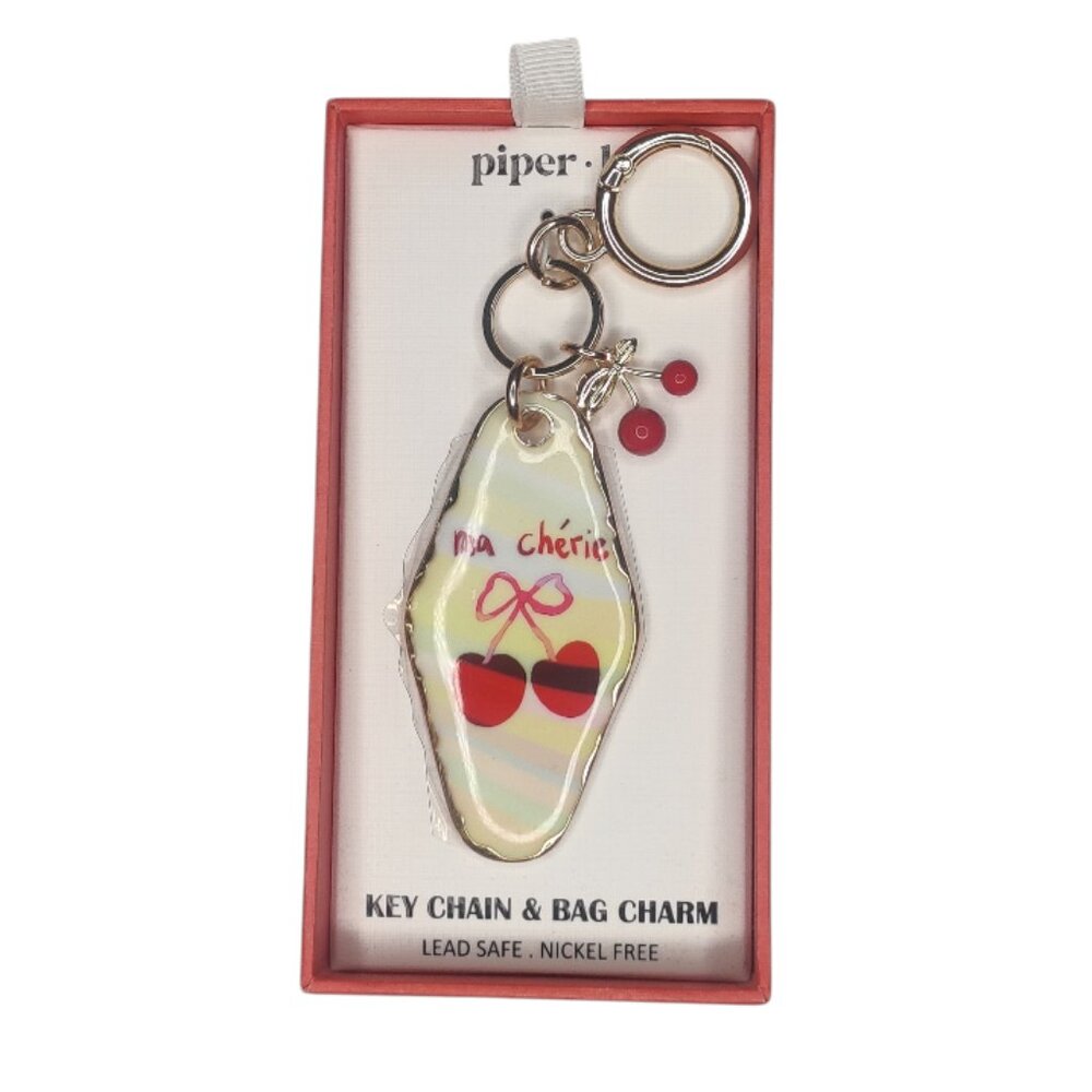 Piper K Cherry Ma Cherie Bag Charm Keychain